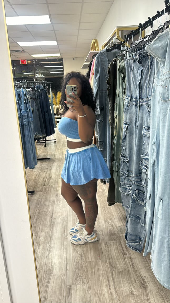 “Perfect timing” skirt set
