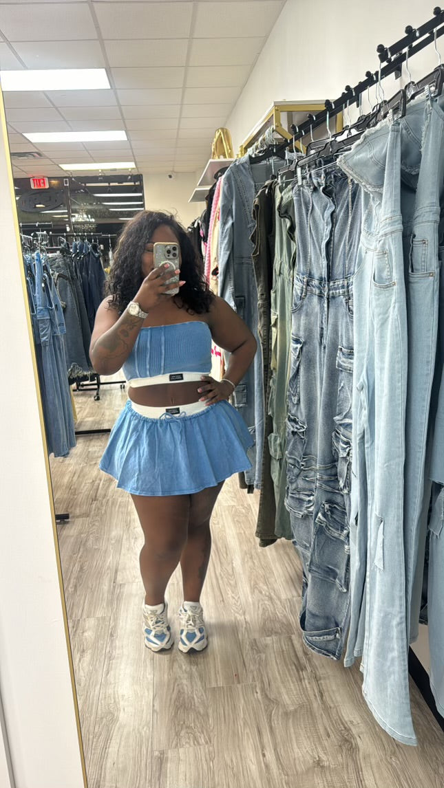 “Perfect timing” skirt set