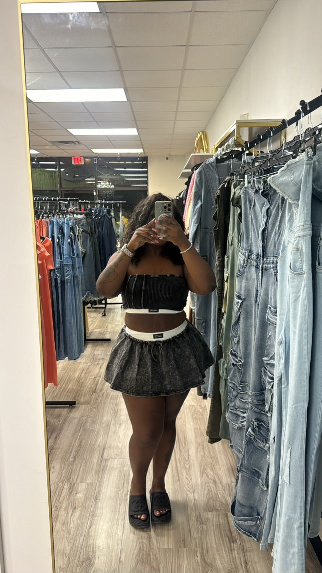 “Perfect timing” Skirt set