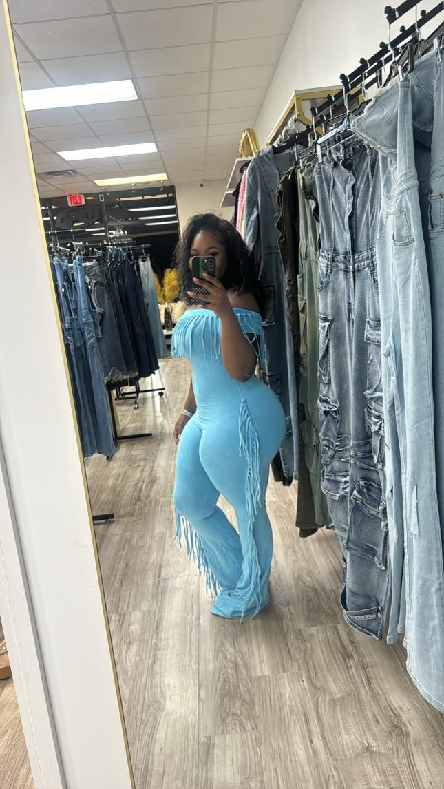 “Shake Sum” Fringe Jumpsuit