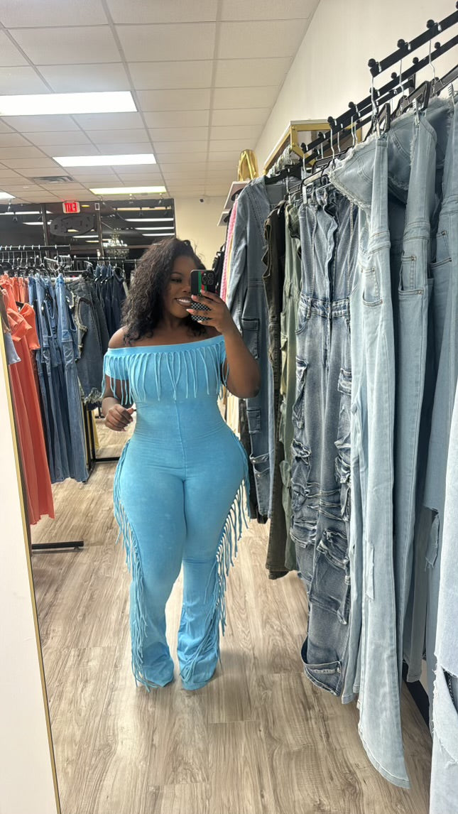 “Shake Sum” Fringe Jumpsuit