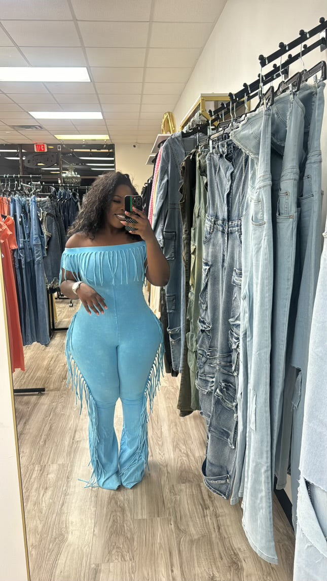 “Shake Sum” Fringe Jumpsuit