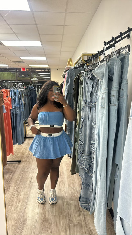 “Perfect timing” skirt set