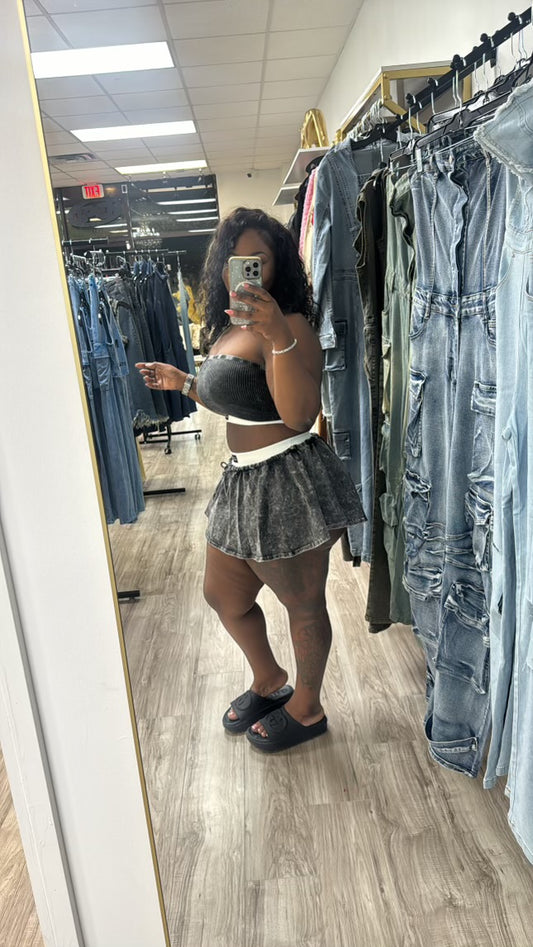 “Perfect timing” Skirt set