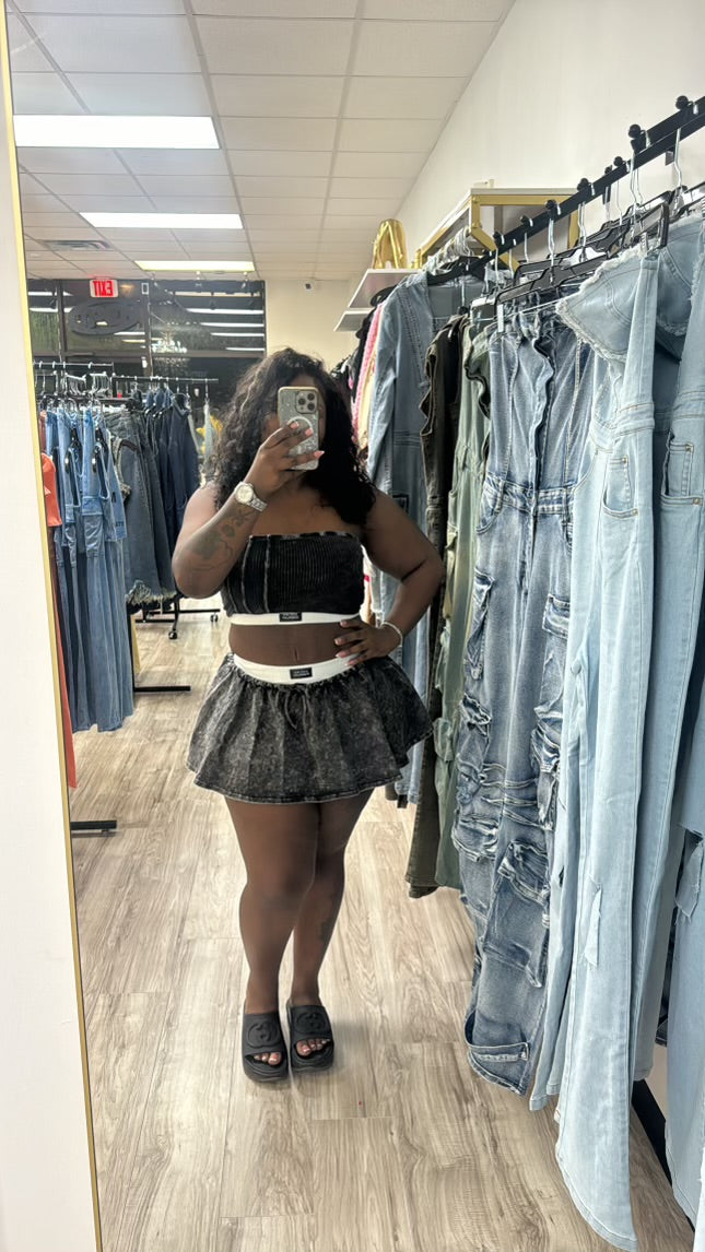 “Perfect timing” Skirt set