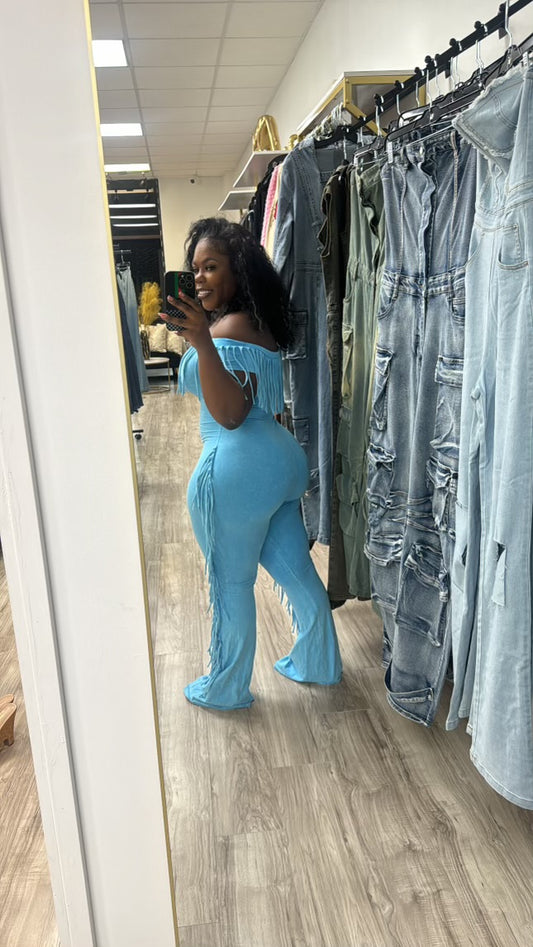 “Shake Sum” Fringe Jumpsuit